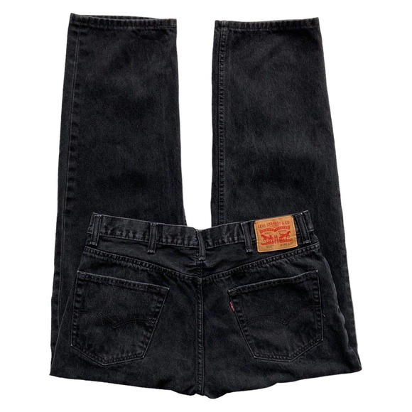 Levi's 550 Jeans Mens 40 x 32 Relaxed Fit Tapered Leg Black Denim Red Tab EUC - Picture 5 of 8